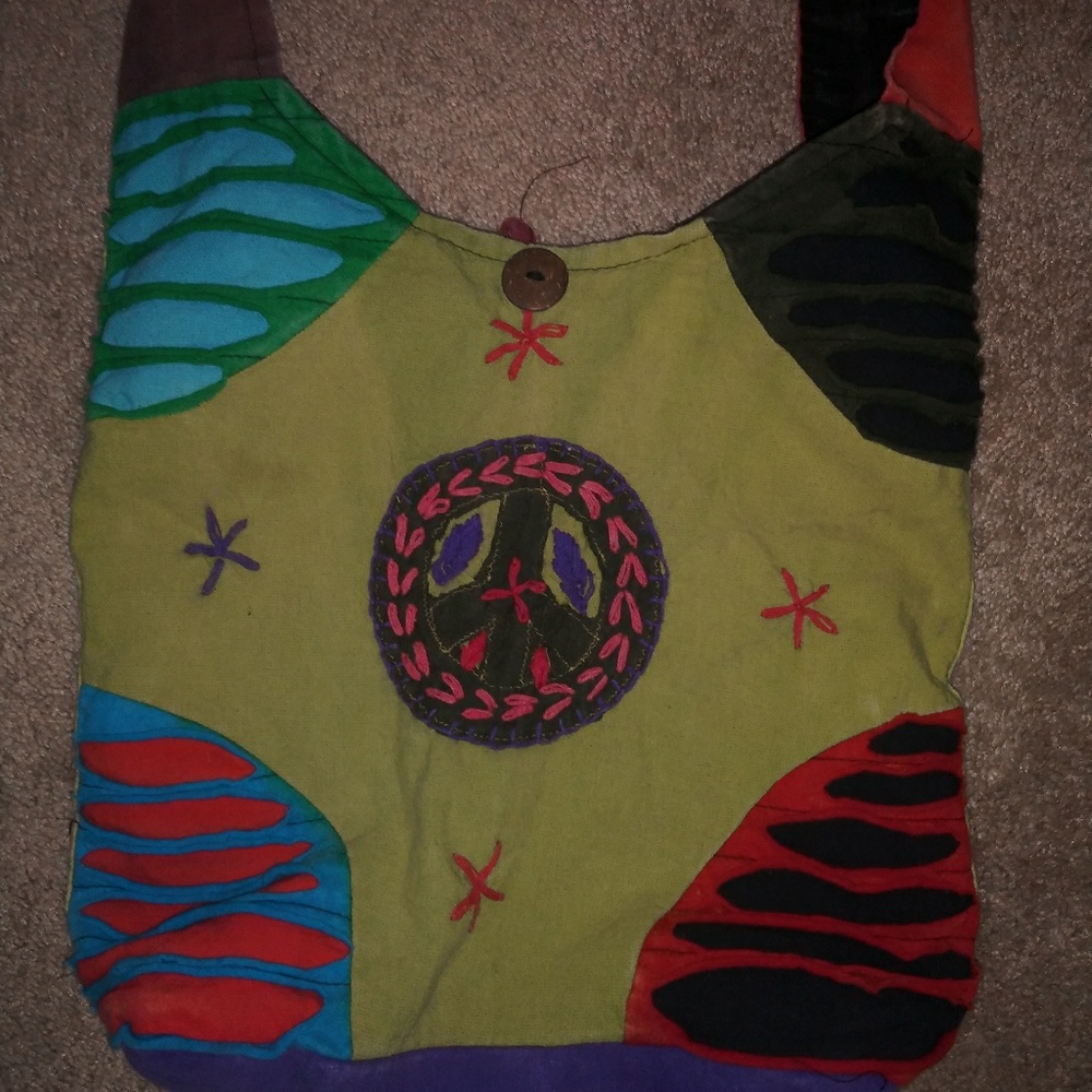Peace hobo bag